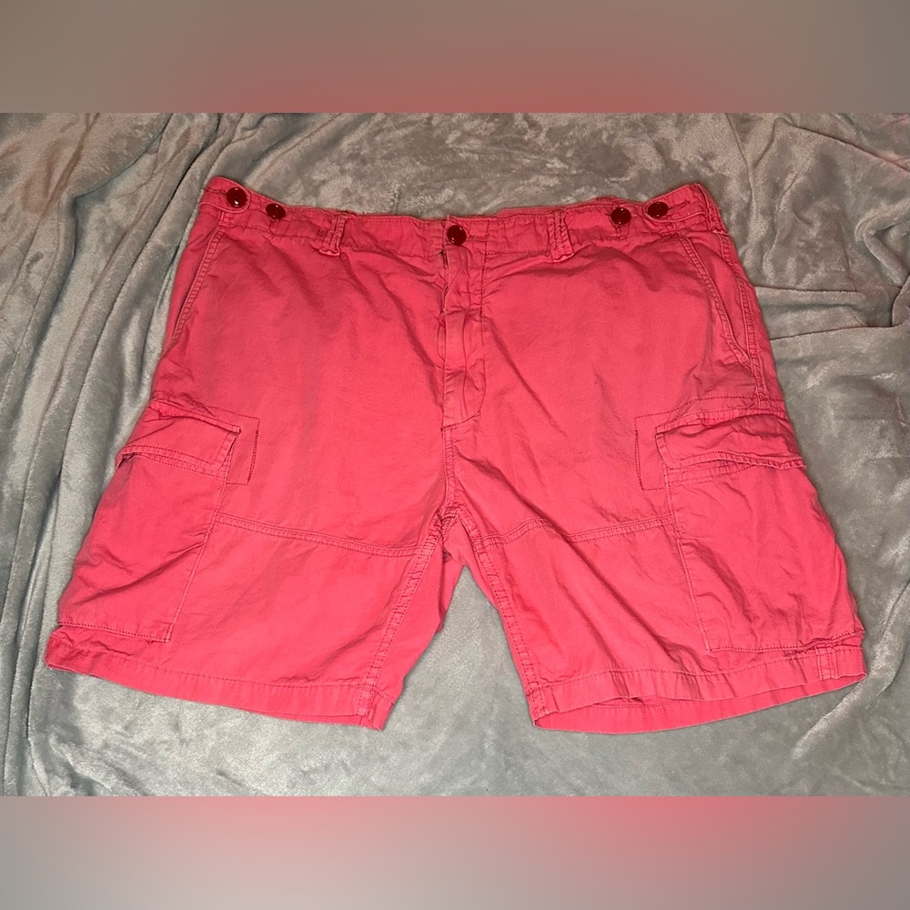 Polo Ralph Lauren Mens 38 Relaxed POLO Canvas CARGO SHORTS Washed Red